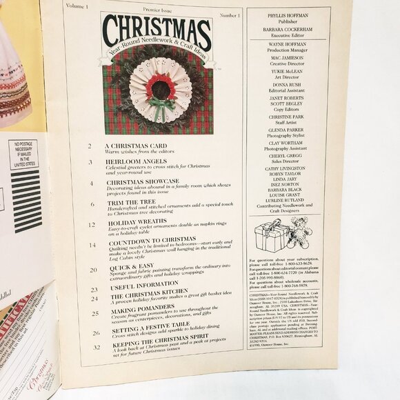 Christmas Year Round Needlework Craft Ideas Cross Stitch Booklet 1990 30 Project - Picture 3 of 10